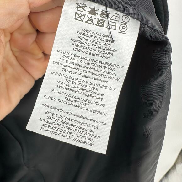 Michael Kors Men' Black Wool Double Breasted Trench Coat Size XL Classic $898 - Picture 5 of 12